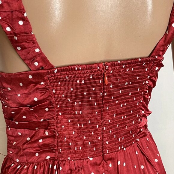 For Love & Lemons Women’s Willa Ditsy Dot Mini Dress – Red – Size M - Picture 3 of 11